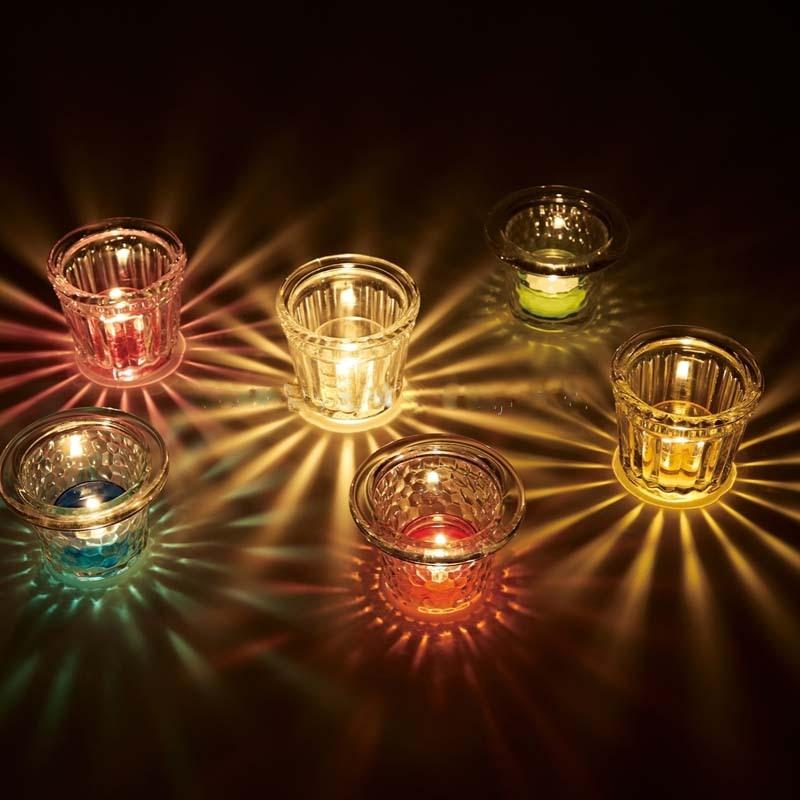 カメヤマキャンドル 灯りの放射を楽しめるキャンドルホルダー フルー