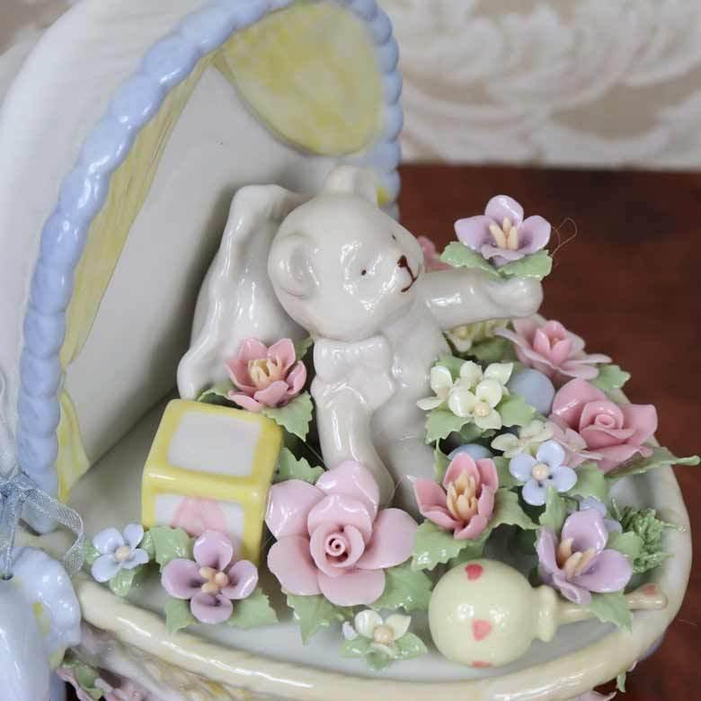 オルゴール ベビーカー 陶磁器 プレゼント ギフト 癒やし 名曲 『Hush