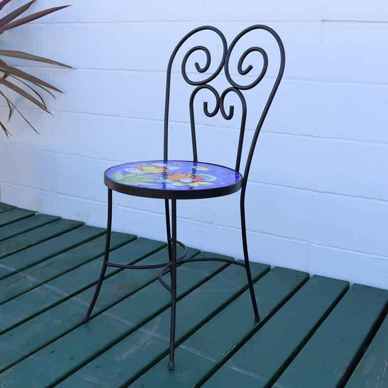特別価格＞イタリア テーブルセット 海の魚 ガーデンテーブル チェア 3