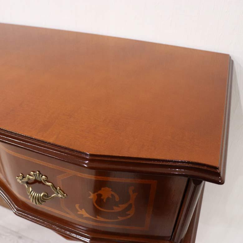 コンソールテーブル 木製 イタリア 猫脚 象嵌 完成品 イタリア製 588