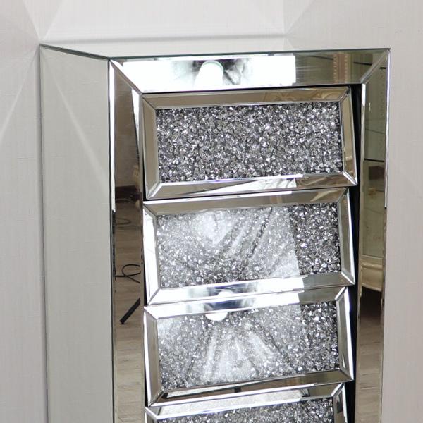 ミラー家具 5段チェスト ディスプレイスタンド サイドテーブル ミラー