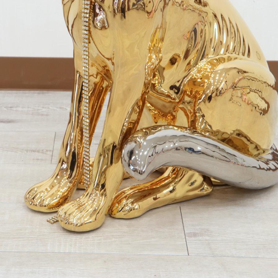 陶器 動物 ヒョウ 置物 イタリア製 豹 レオパード 完成品 ヨーロピアン