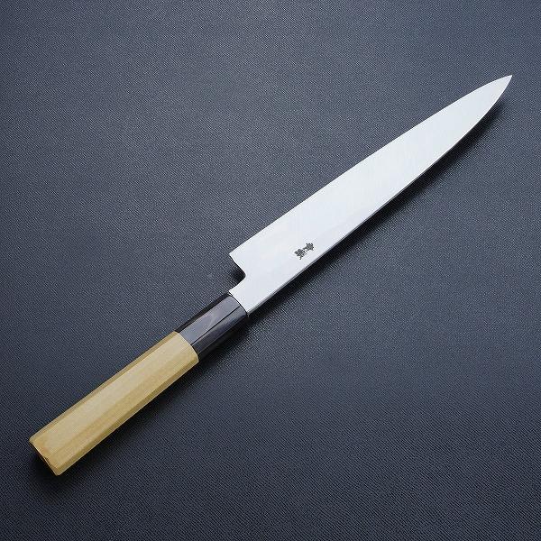 東周作 刺身包丁 柳刃包丁 210mm 青紙2号 八角水牛柄 : ほんまもん