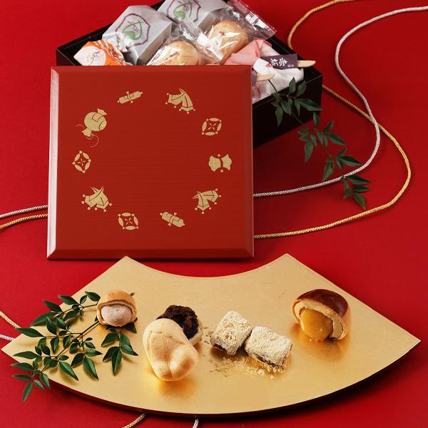 山田平安堂 高級和菓子 老舗銘菓×宮内庁御用達の漆器お重セット 一ヶ重