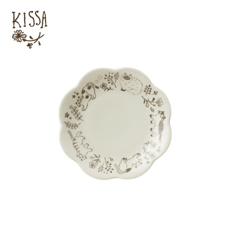 DECOLE（デコレ） 食器 お皿 猫 / デコレ KISSA お花プレート Sサイズ