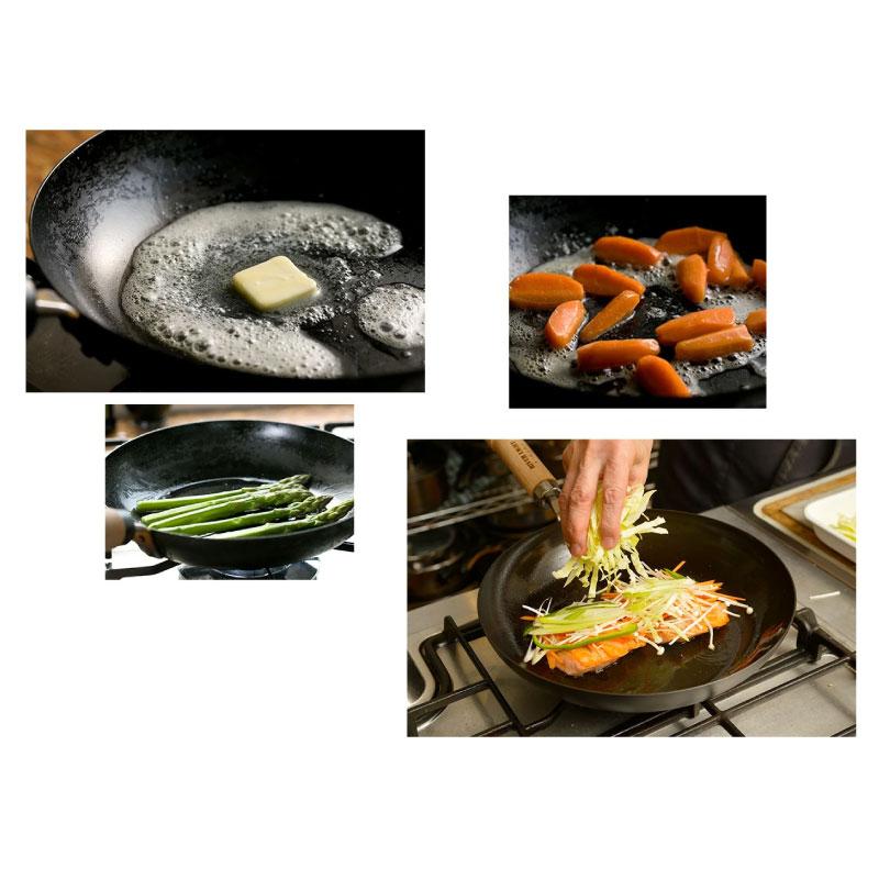 極JAPAN 炒め鍋 30cm リバーライト 日本製 鉄フライパン 鉄分摂取 IH