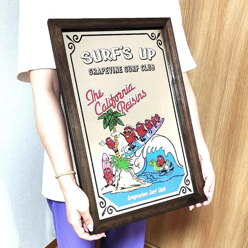 パブミラー 木製 レーズン かわいい 鏡 RAISIN キャラクター