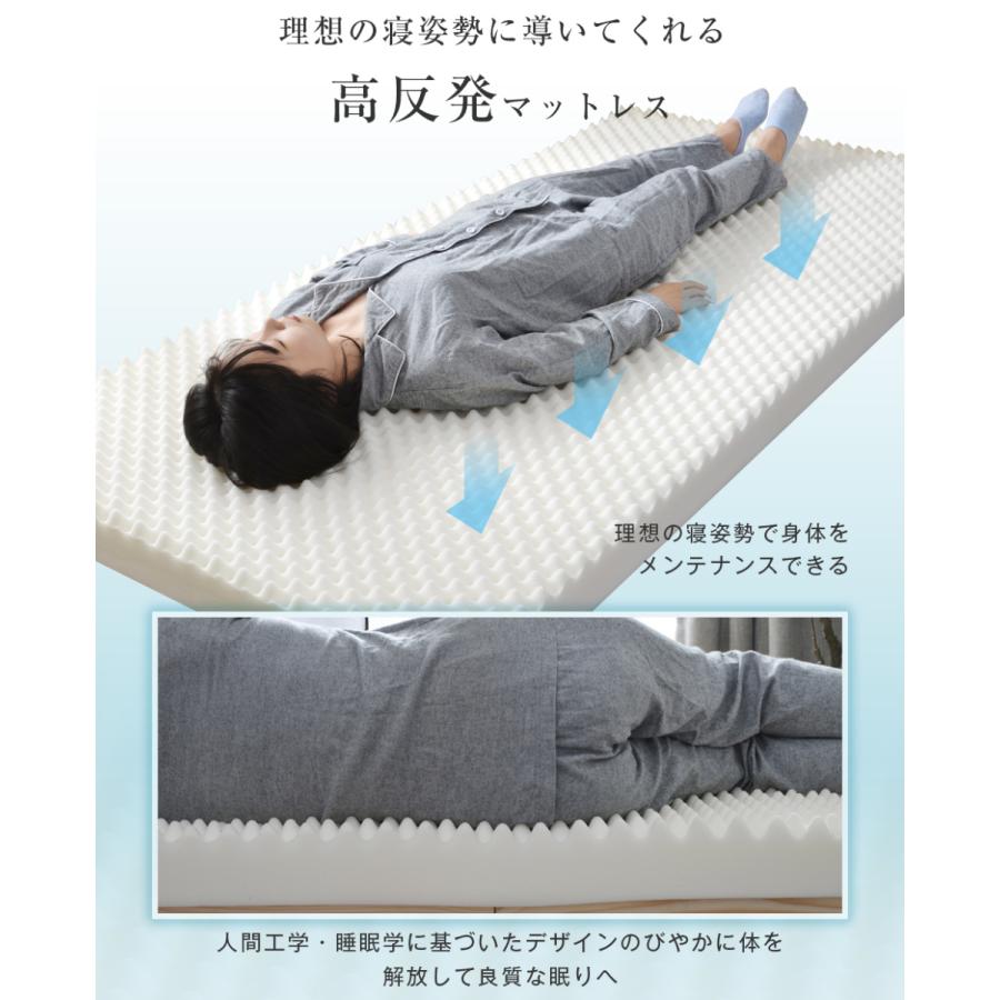 マットレス ダブル 高反発 腰痛対策 敷布団 140×195 一体化 極厚10cm