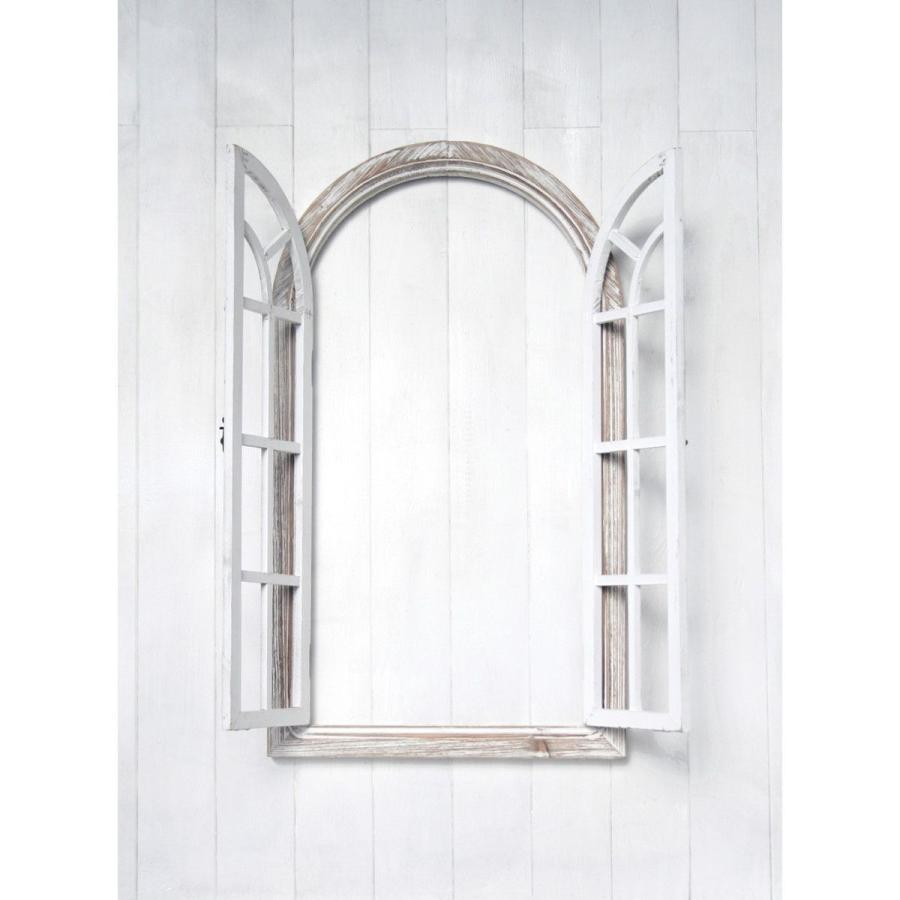 大同クラフト ウッドウィンドウフレーム アーチ アンティークホワイト