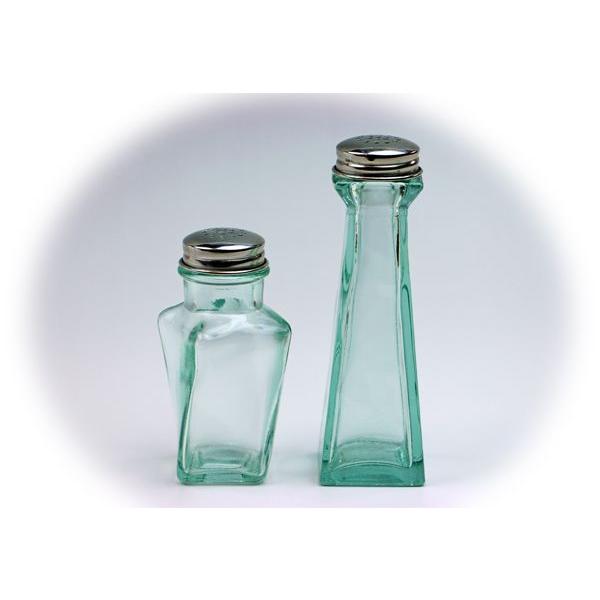 塩コショウ入れ 塩 入れ 容器 / エコガラス調味料入れ ピラミッド 5377