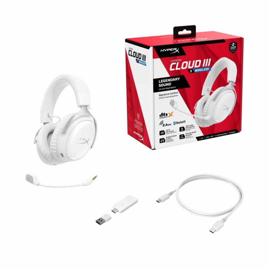 HyperX Cloud III S ワイヤレスゲーミングヘッドセット ( ホワイト