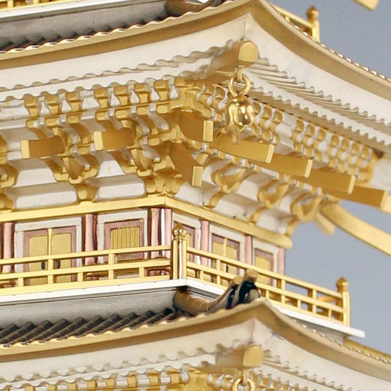五重塔 高さ38.5cm｜銀製置物/ガラスケース : HIKARI GALLERYヤフー店