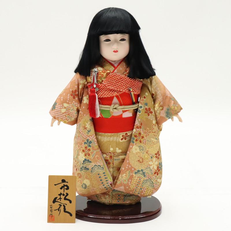 アウトレット品 雛人形 市松人形 13号 金彩 雪輪四季花 25a-ya-0071