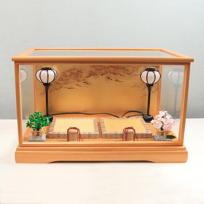 ひなせい 雛人形 コンパクト ケース飾り 「 ガラスケース 春日