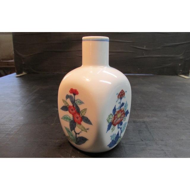 人間国宝十二代今泉今衛門四面花飾り壺 一輪挿し 茶道 桐箱 陶芸 鍋島