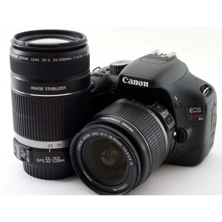 EOS キヤノン デジタル一眼 CANON Kiss X4 ダブルズームキット 中古