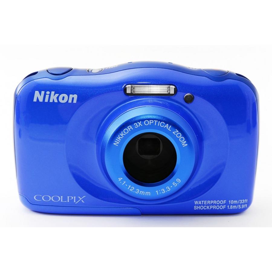 COOLPIX デジタルカメラ 防水 Nikon ニコン W100 ブルー 中古 Wi-Fi