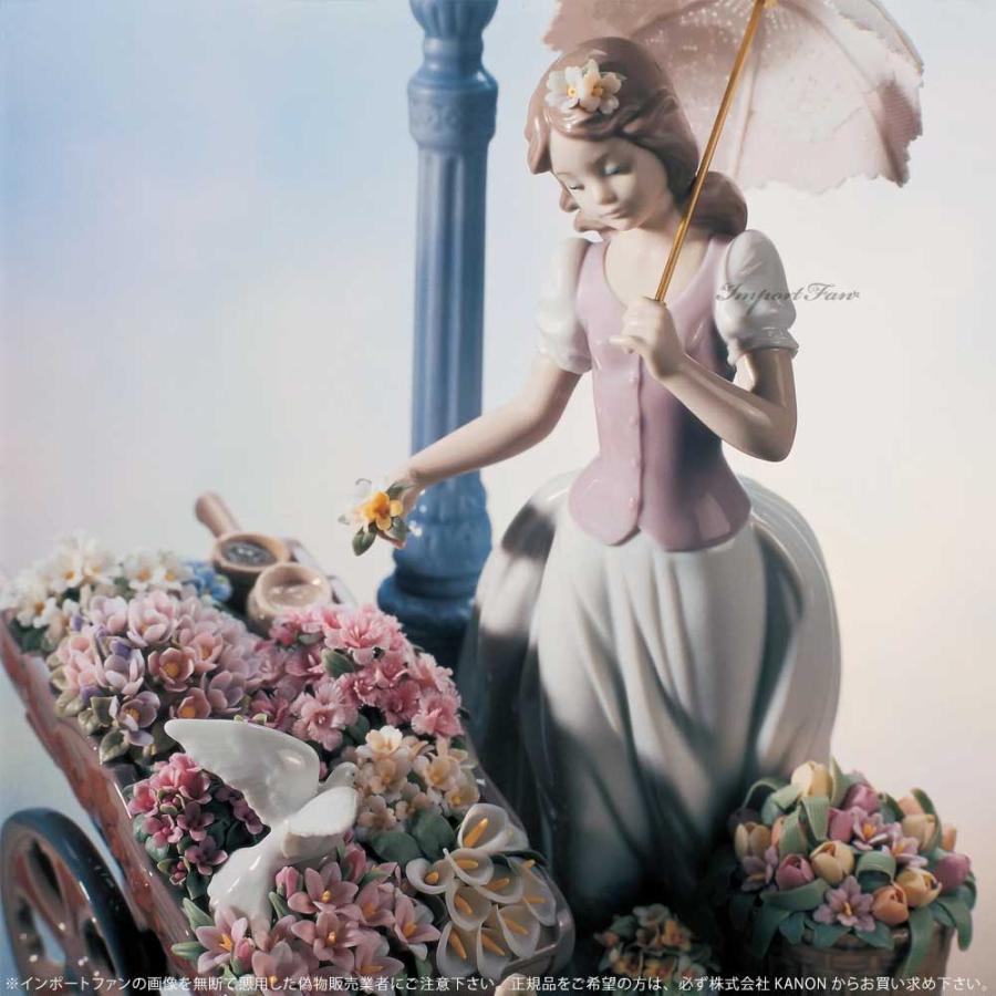 LLADRO（リヤドロ） 花の街角 女性 鳩 ハト 置物 01006809 LLADRO