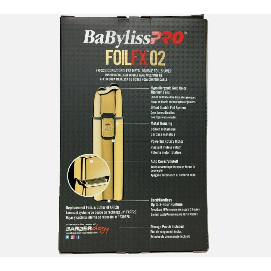 BaByliss PRO ベビリス プロ シェーバー FOILFX02 Cordless Gold Metal