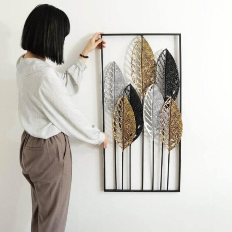 壁飾り パネル ウォールアート リーフ 北欧 おしゃれ アイアン