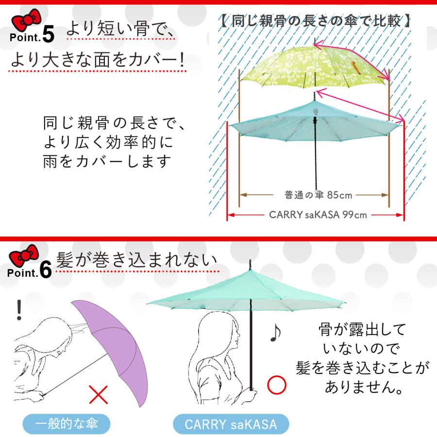 キティ 傘 キティちゃん 逆さ傘 CARRY saKASA キャリーサカサ ハロー