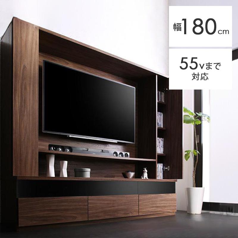 壁面収納 テレビ台 テレビボード ハイタイプ 大型テレビ対応 55型対応