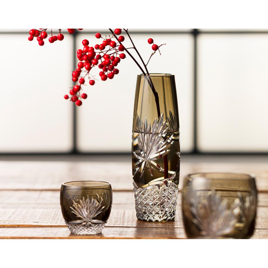 KAGAMI 江戸切子 カガミクリスタル 一輪挿 花瓶 お祝い 御礼 記念品