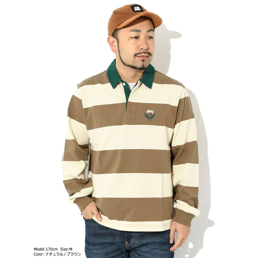STUSSY（ステューシー） ポロシャツ 長袖 メンズ Big Stripe Rugby