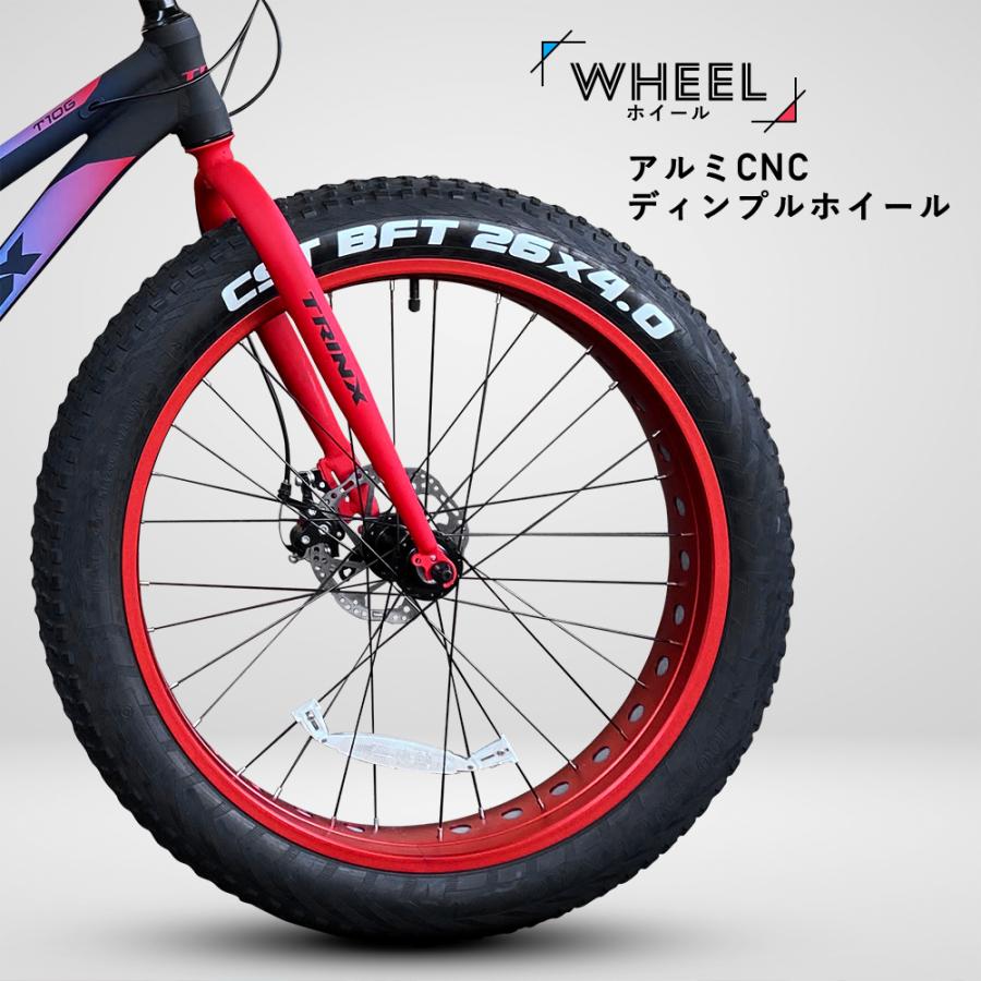 TRINX（トリンクス） ファットバイク 26インチ 極太タイヤ シマノ 7段