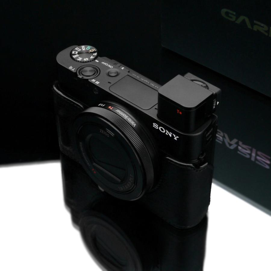 GARIZ SONY DSC-RX100 M5/M4/M3用 本革カメラケース HG-RX100BK