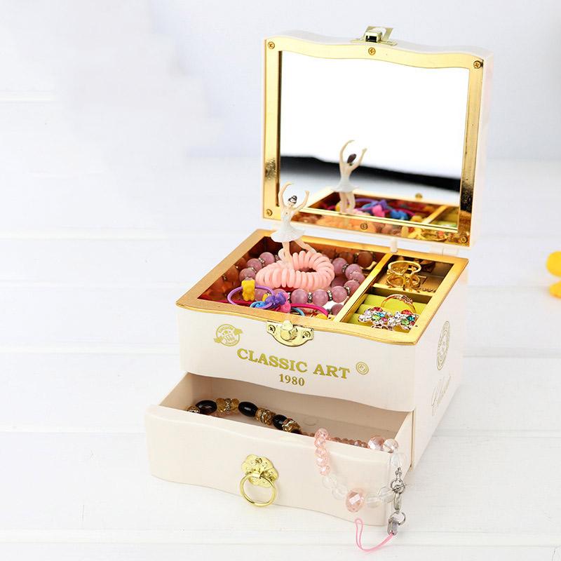 オルゴール ジュエリーボックス 3in1 音楽 バレを見る 宝石箱 卒園