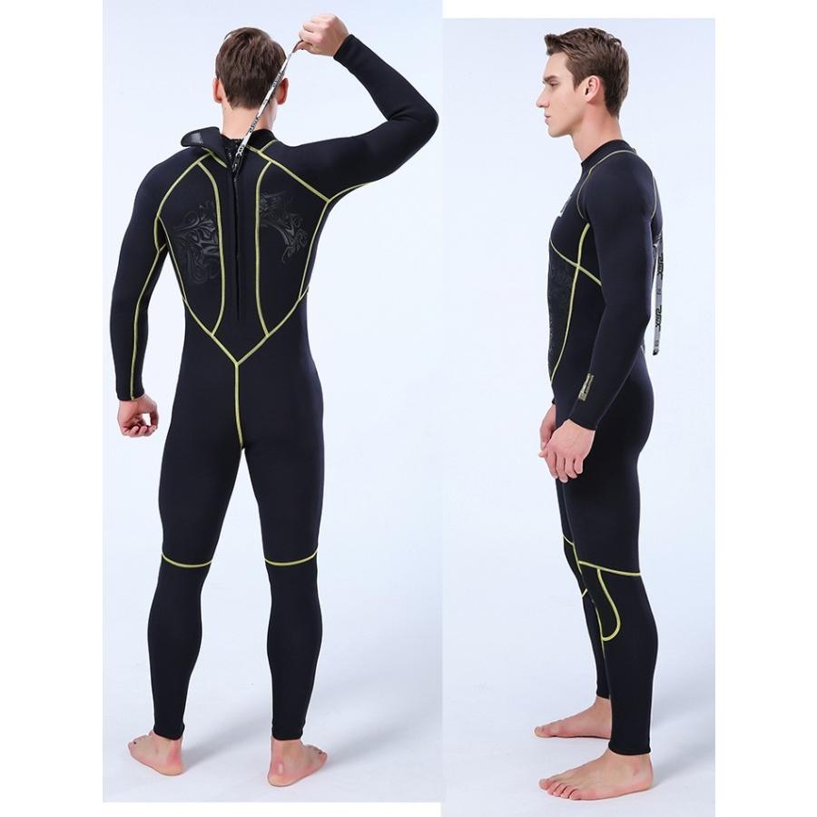 ウェットスーツ メンズ ダイビングスーツ フルスーツ 3mm バックジップ