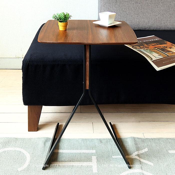 サイドテーブル コーヒーテーブル ソファ前に置きやすいコの字デザイン