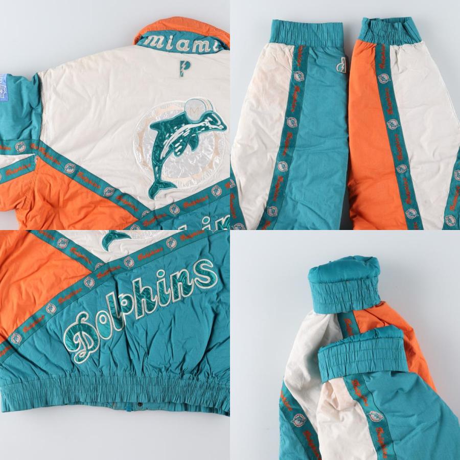 古着 90年代 PRO PLAYER NFL マイアミドルフィンズ 中綿ジャケット
