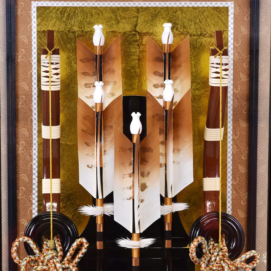 破魔弓 ケース入 お祝い 初正月 18号 （高さ65cm) 新登龍 初節句