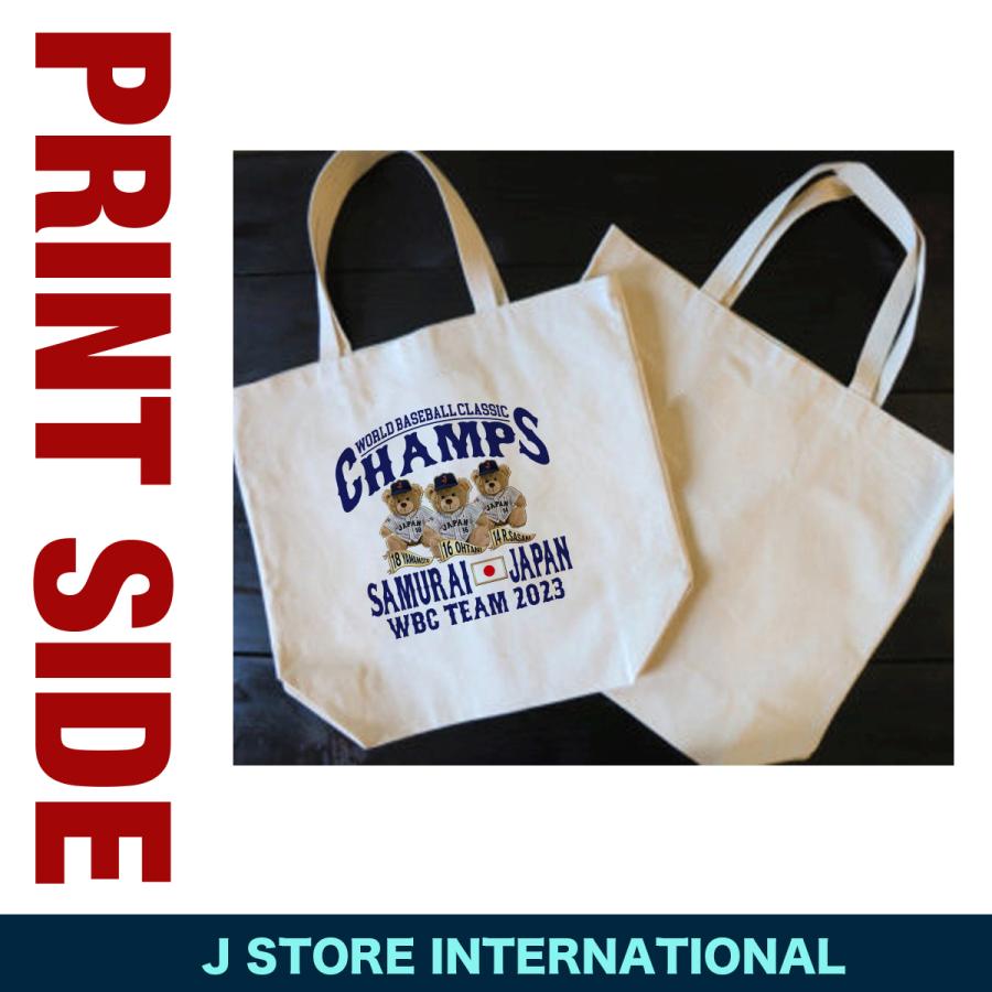 大谷翔平 トートバッグ WBC 2023 優勝記念 侍ジャパン グッズ 山本由伸
