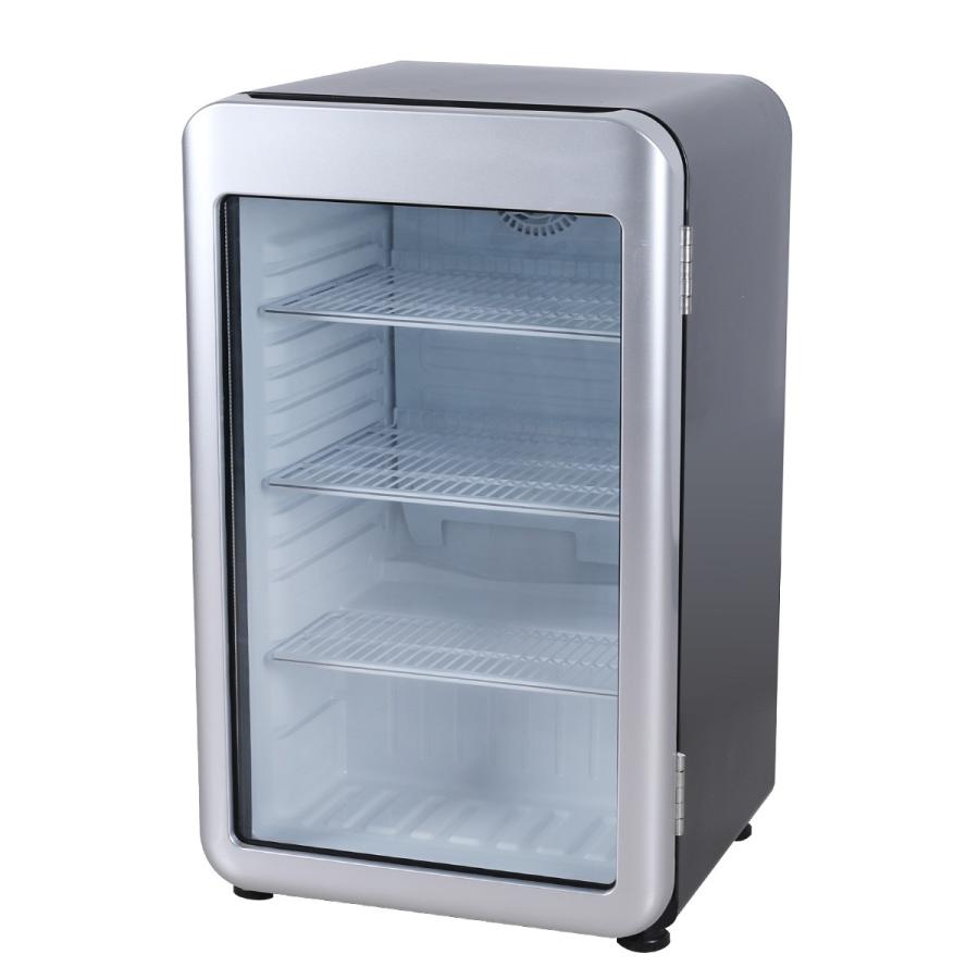 3月目玉商品！】95L 黒 レトロ冷蔵ショーケース 業務用冷蔵庫 ブラック