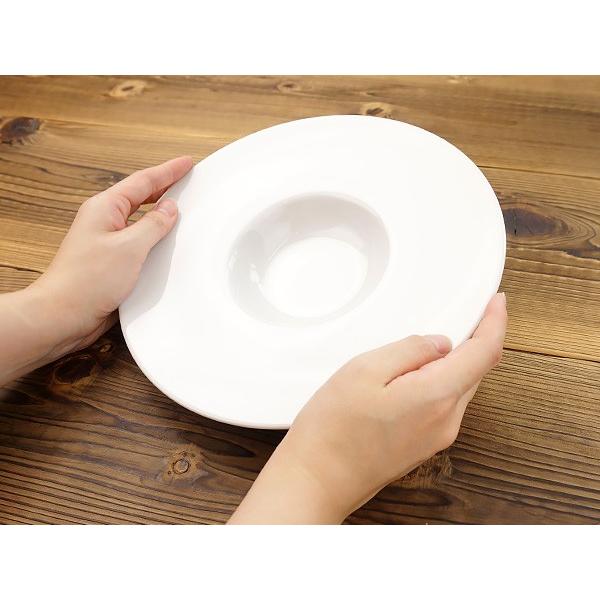 洋食器 平型 リム スープ皿 中皿 24cm 白い食器 日本製 美濃焼
