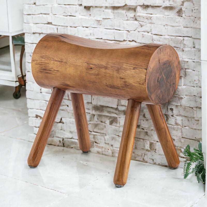 スツール 木製 椅子 おしゃれ 北欧 丸太 木製スツール レトロ