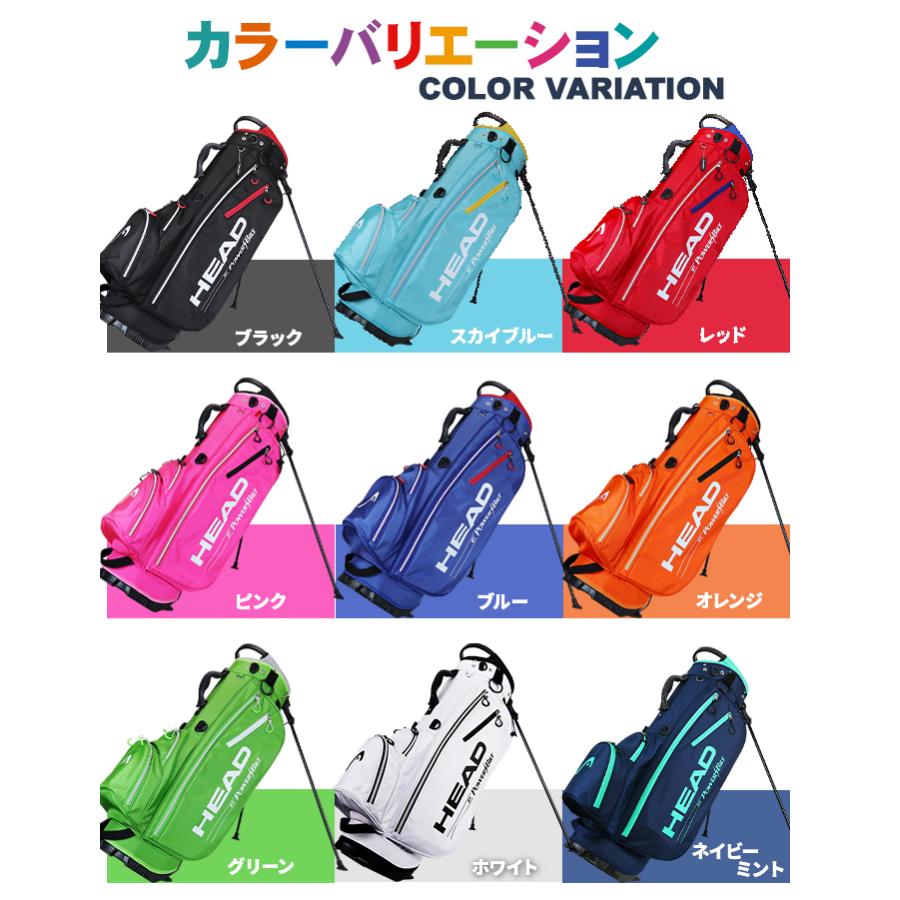 キャディバッグ スタンド式 HEAD by POWERBILT 口枠5分割 ゴルフ 9型