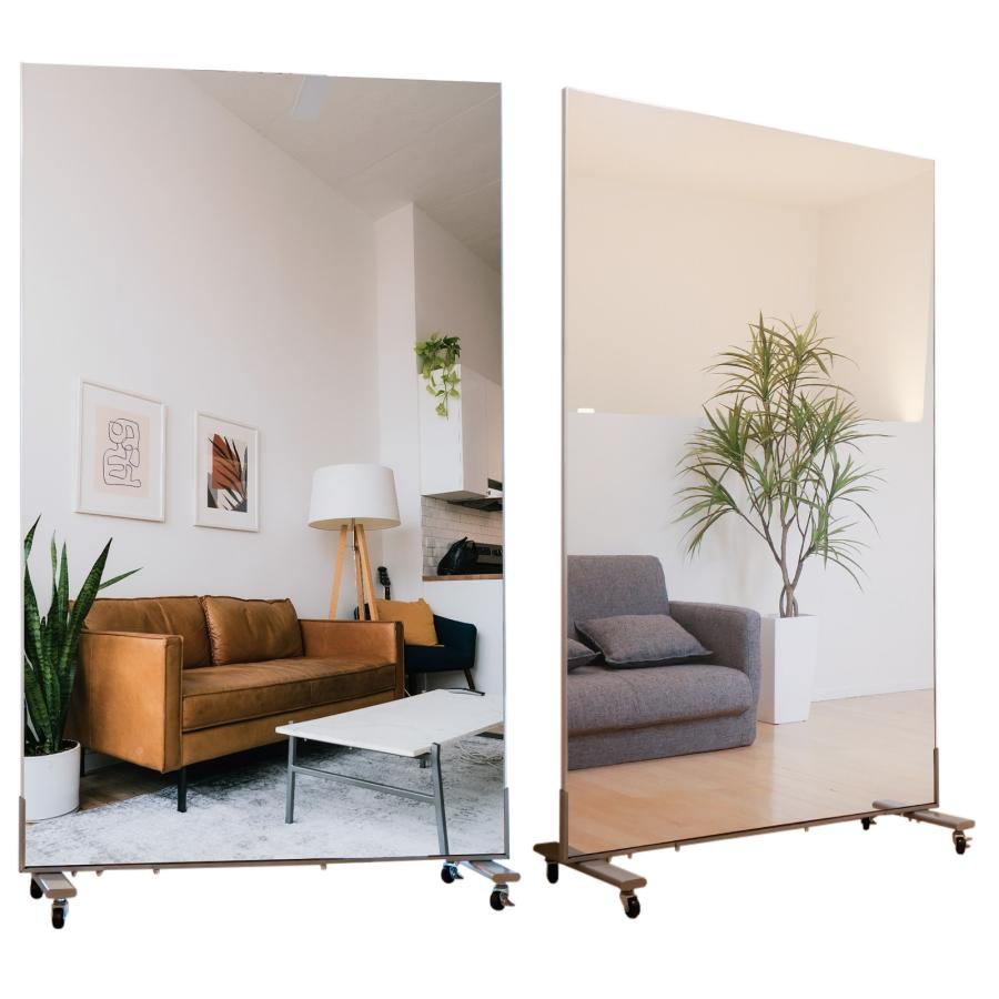 ☆全商品ポイント5倍☆】全身鏡 キャスター 割れない鏡 幅80cm