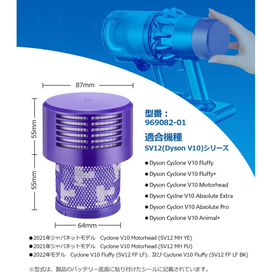 ダイソン 掃除機 V10 SV12 シリーズ用 フィルター 969082-2 Dyson