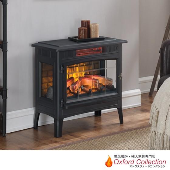 特別割引!! 遠赤外線3D電気薪ストーブ ブラック/送料無料/LLOYD