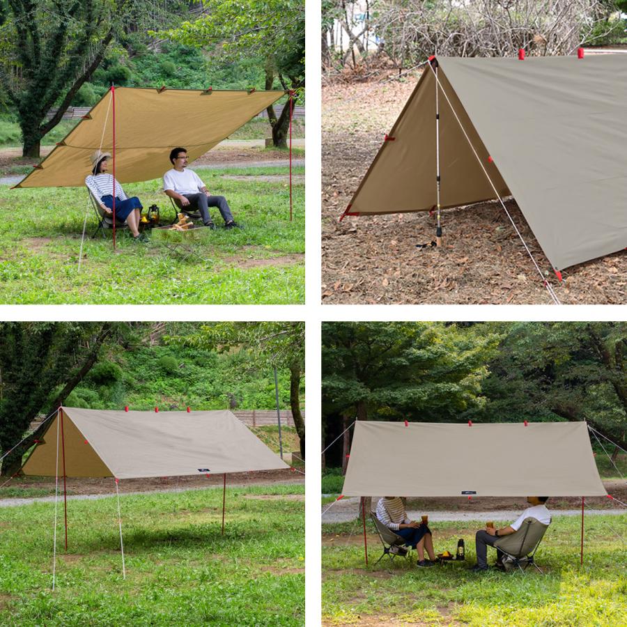 FIELDOOR（フィールドア） タープ スクエアタープ 1年保証 TC ポリ