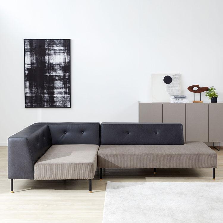 LOWYA（ロウヤ） ソファー コーナーソファ カウチソファ コーデュロイ