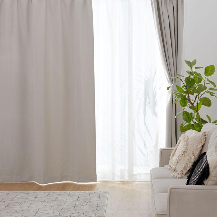 LOWYA（ロウヤ） カーテン 遮光 断熱 保温 遮光カーテン レースセット