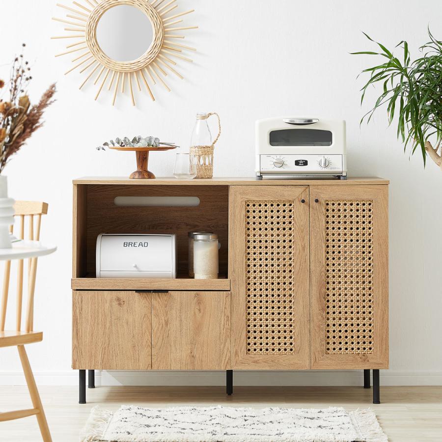 LOWYA（ロウヤ） 食器棚 ロータイプ キッチンカウンター レンジ台