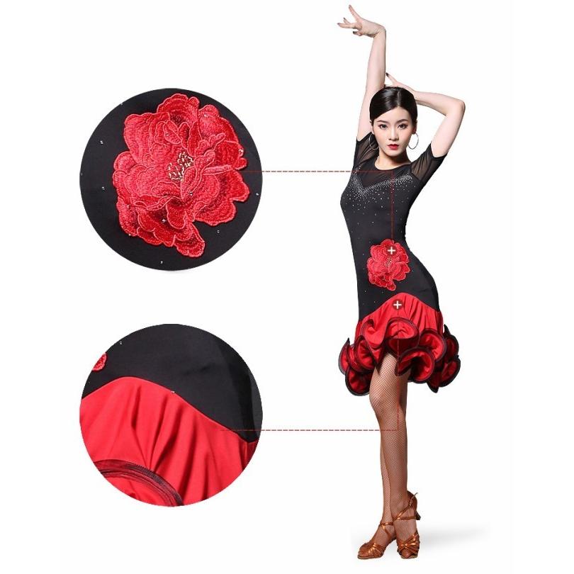 ラテンダンス衣装 社交ダンス ラテンドレス ダンス衣装 レディース