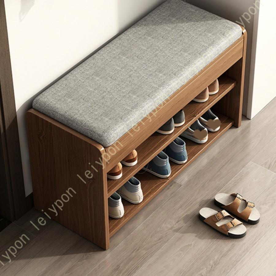 玄関ベンチ 玄関椅子 収納ベンチ 靴箱 2段式 下駄箱 玄関スツール