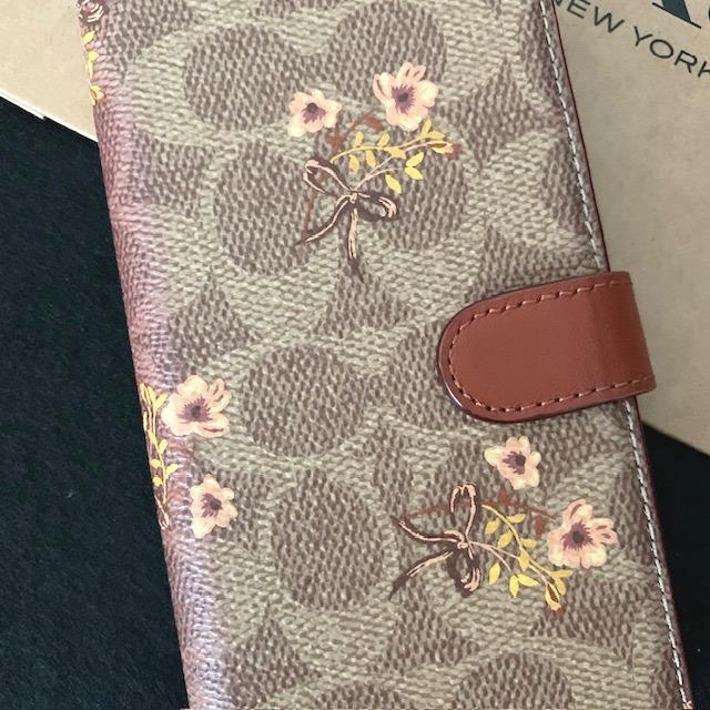 COACH（コーチ） ※訳あり スマホケース 携帯ケース 手帳型 花柄 iPhone
